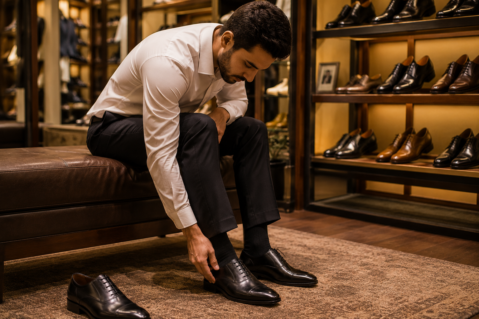 Icon Soley family footwear showroom interior on Sarkhej Road, Ahmedabad